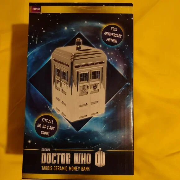 Doctor Who TARDIS 50th Anniversary Ceramic Money Bank - Picture 1 of 2